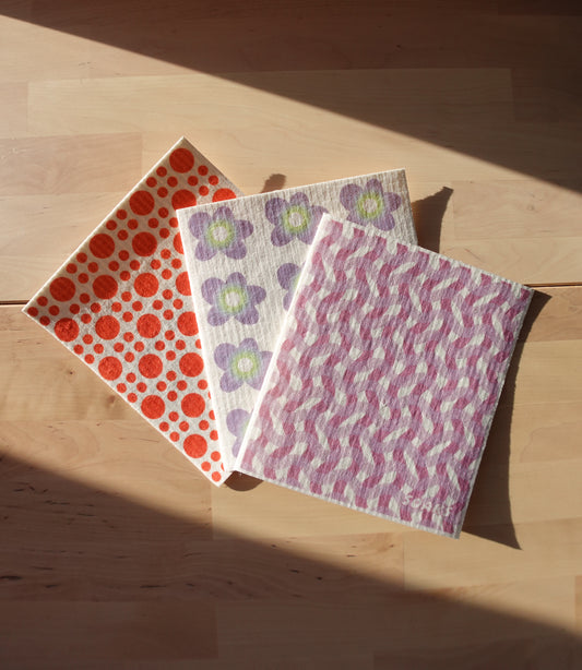 Geometric Swedish Dish Cloths - Assorted 3 Pack